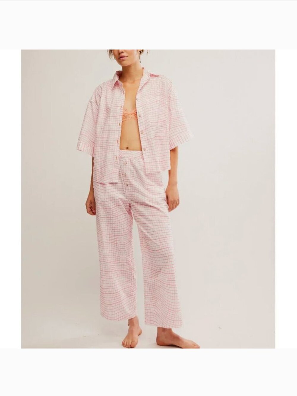 FREE PEOPLE Summer Sleeper Printed Set / Strawberry Shortcake